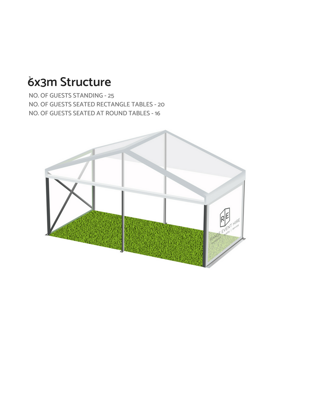 Marquee 6 metre CLEAR