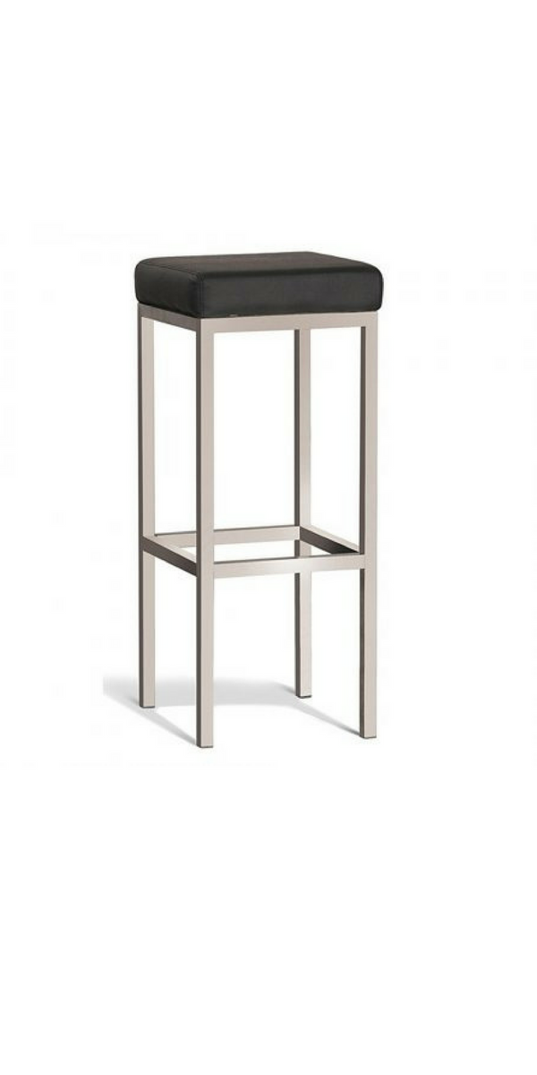 Black Padded Stool