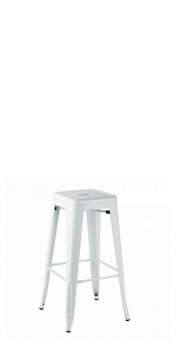 Ivy Tolix White Stool