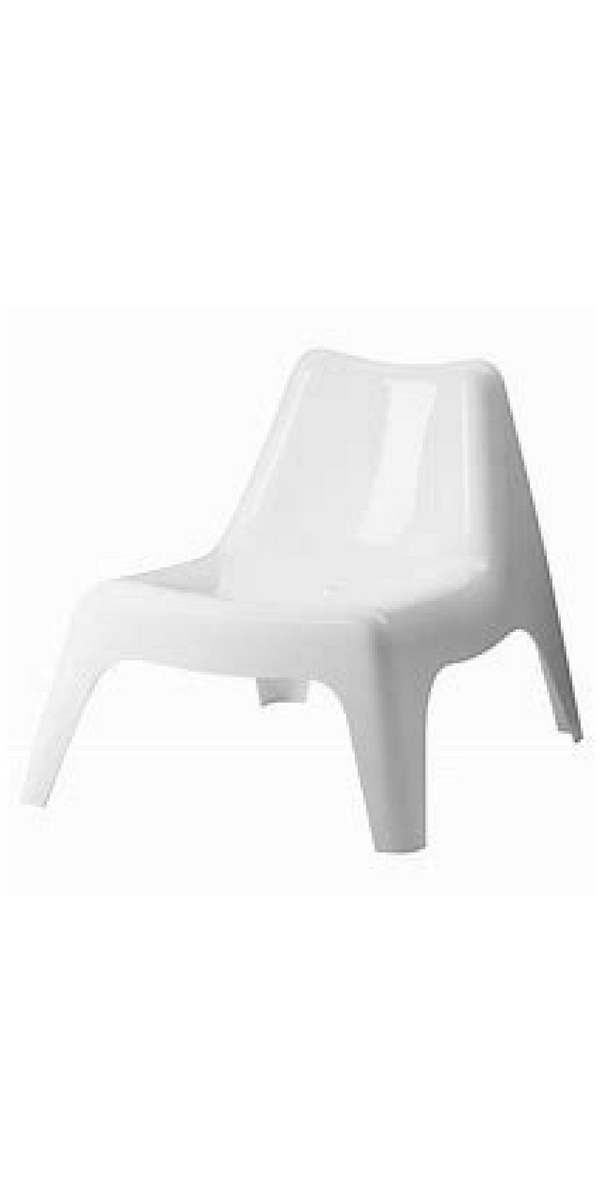 Outdoor Chair - White Resin